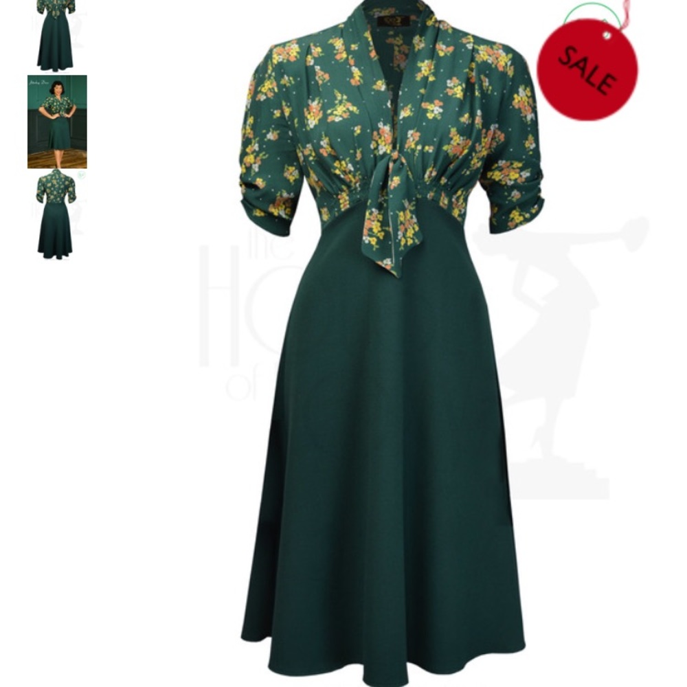 1930s Jitterbug Dress - Forget me not